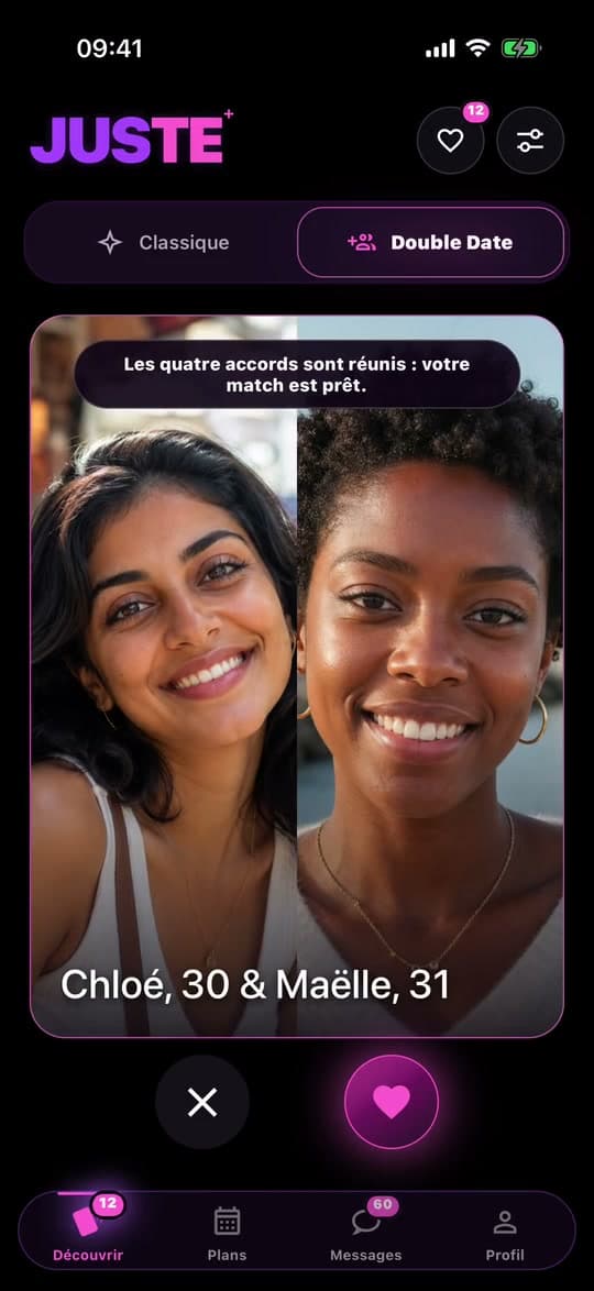 Enregistrement du mode Double Date