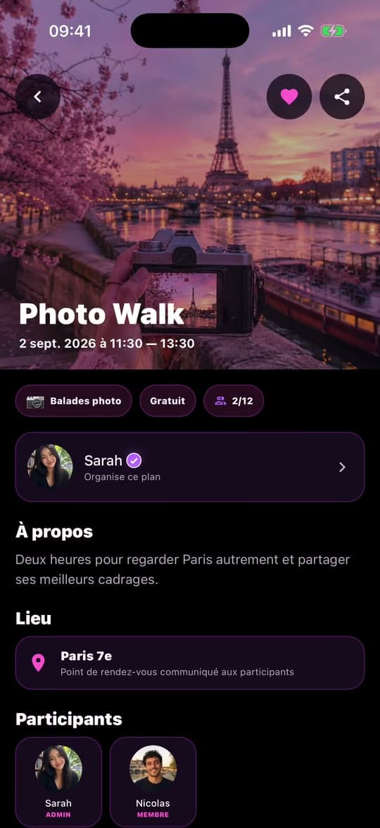 Enregistrement de Plans dans Juste